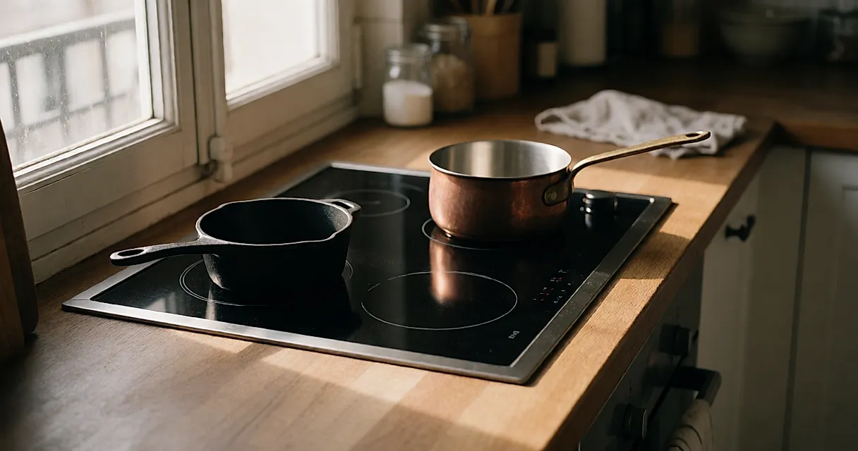 Induction compacte : équiper une petite cuisine avec deux zones puissantes et bien placées