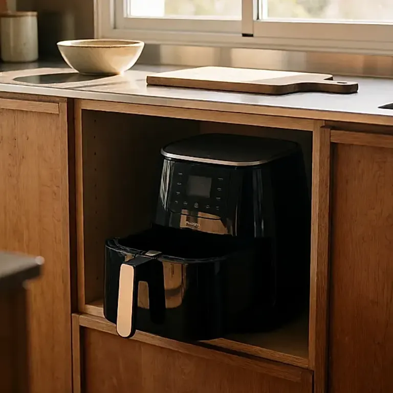 Intégrer un airfryer dans une cuisine équipée : niche, dégagement et prise à anticiper