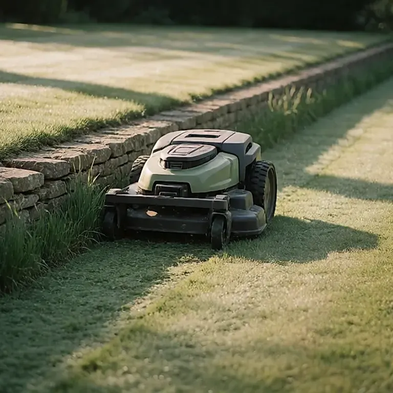 Robot-tondeuse et finition des bordures : tondre jusqu'au pied des murs et des massifs