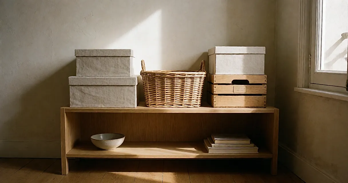 Rangement modulaire : la boîte fermée, pièce maîtresse d'une étagère ordonnée