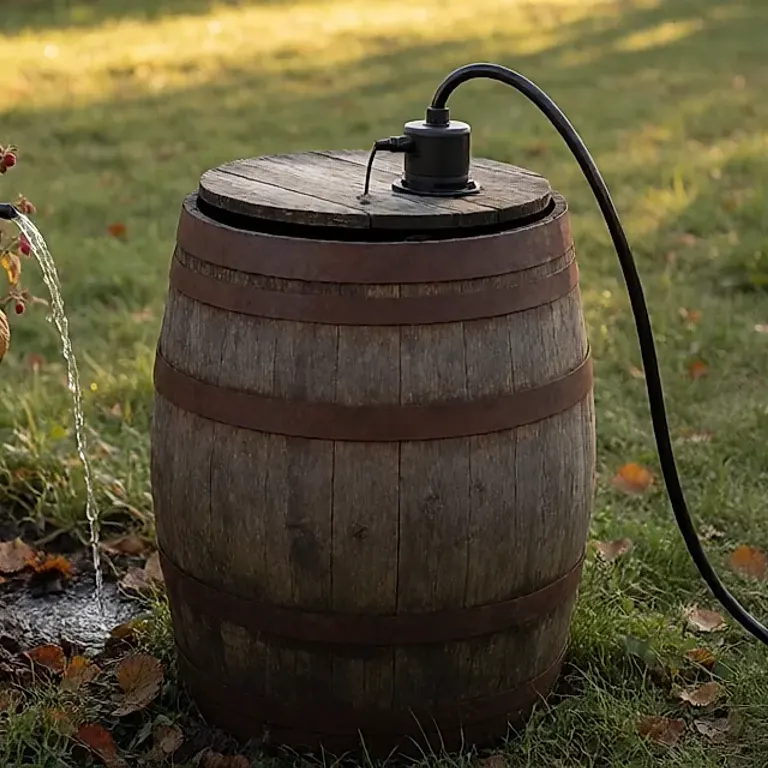 Pomper l'eau de pluie sans prise extérieure pour arroser le jardin en automne