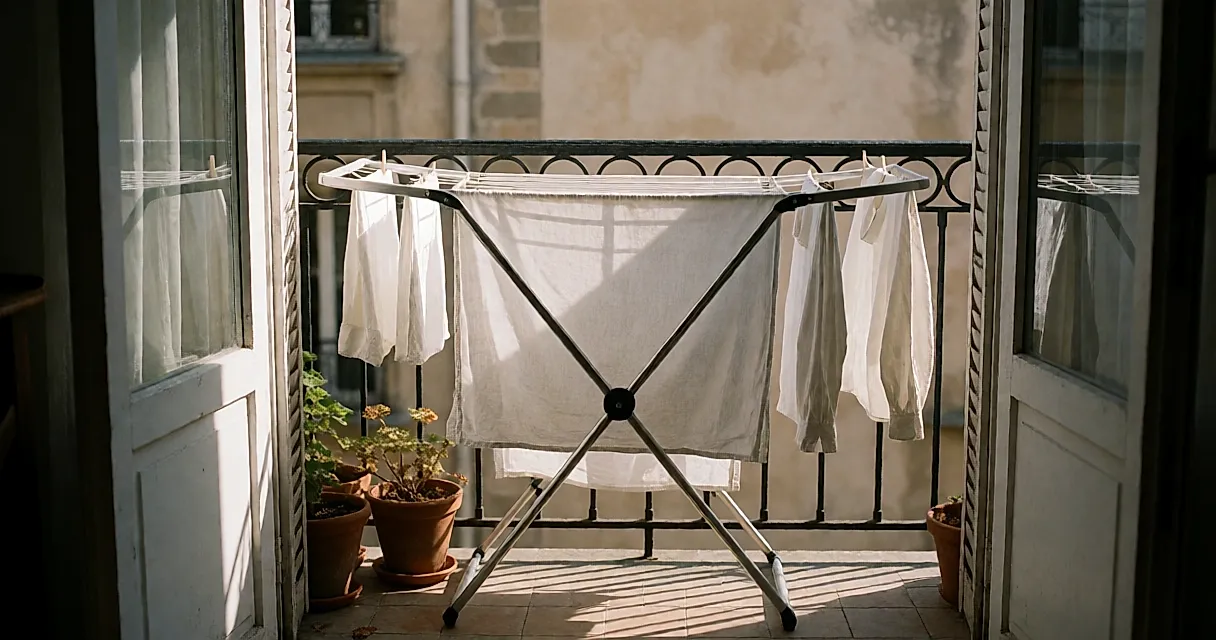 Sécher son linge sur un balcon d'automne : ce que le règlement de copropriété autorise vraiment